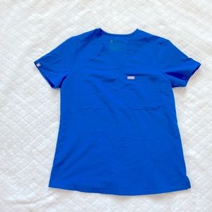 Figs Catarina™ One-Pocket Scrub Top in Royal blue